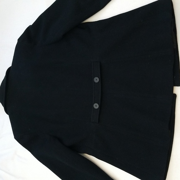 Jason Kole Black Wool Double Breasted Pea Coat - Picture 5 of 7